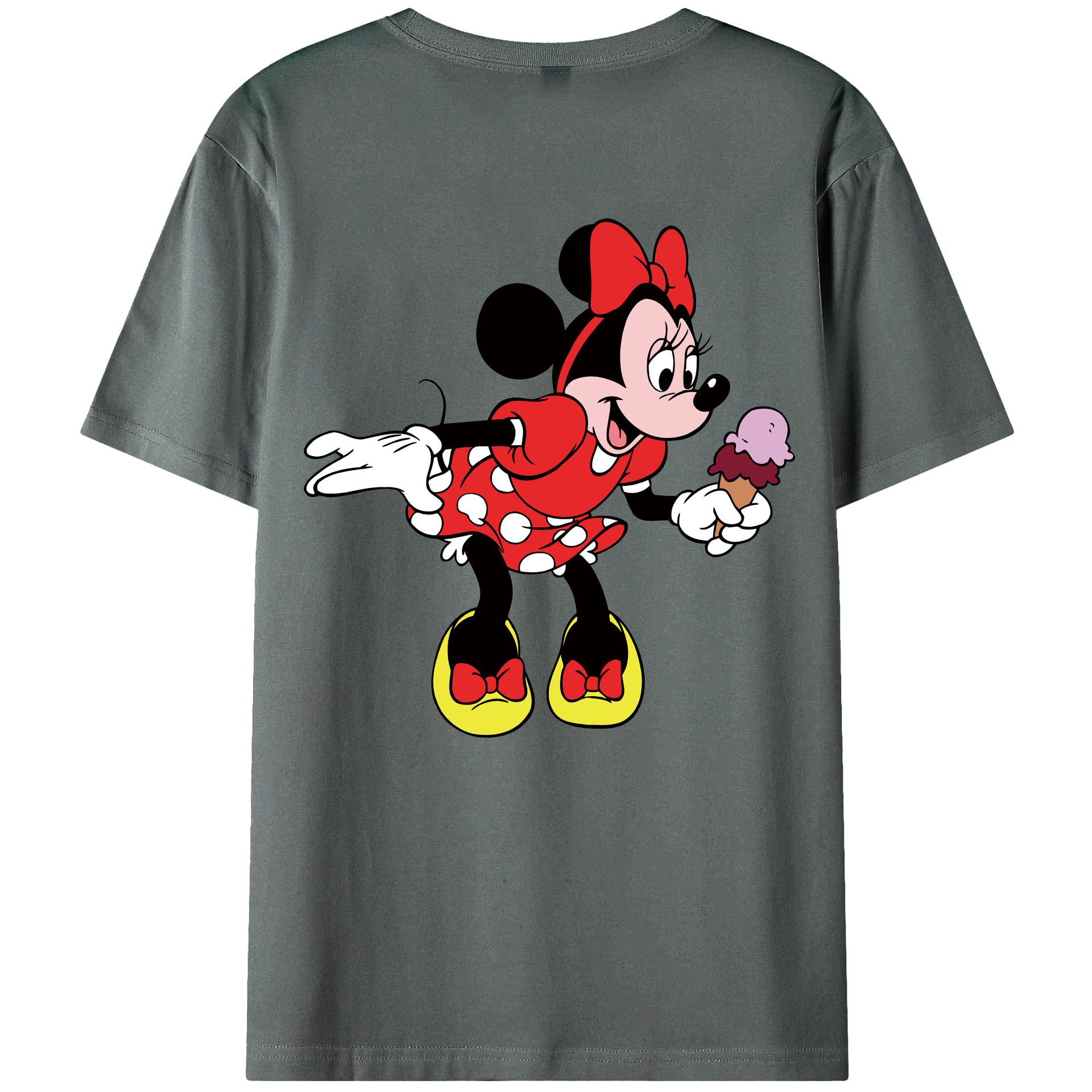 （画像用） ミッキーマウス Mickey Mouse 綿100％半袖Tシャツ（背面プリント）